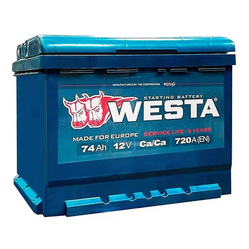 Автомобільний акумулятор WESTA 6CT-74Ah АзЕ (WPR7400L3) 100011 фото